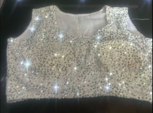 Not Used Readymade Sequinned Blouse