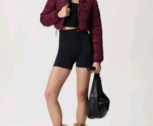 Burgundy Puffer Jacket
