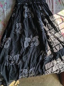 Black Printed Sundress🖤🤍