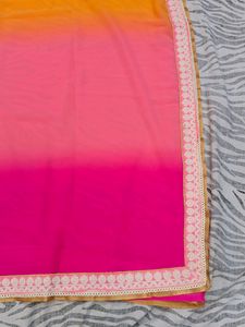 beautiful three colours saree