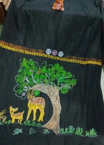 Hand Painted Cotton Saree Only One Thousand