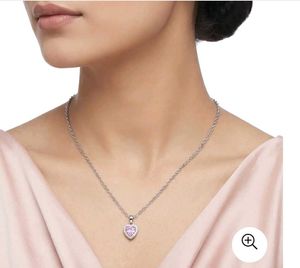 Heart Pendant Necklace pink 🩷