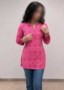 Pink Printed Kurta (XS)