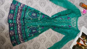 Elegant Teal Kurta Set with Intricate Embroidery