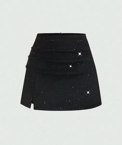 Glitter Asymmetrical Mini Skirt✨🪩