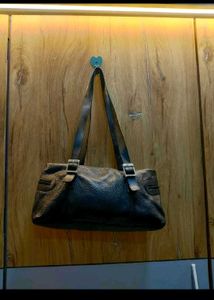 Black Leather Shoulder Bag