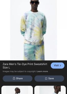 zara rainbow Tie Dye Pullover Sweater
