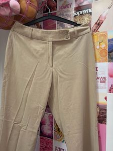 Classic Beige Wide-Leg Pants