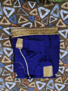 Royal Blue Silk Saree with Blouse