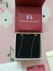 Rose Gold Butterfly Sui Dhaga Earrings