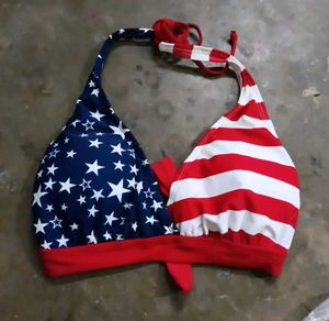 American Flag Bikini Top panty set