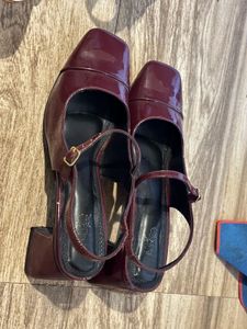 Burgundy Patent Mary Janes