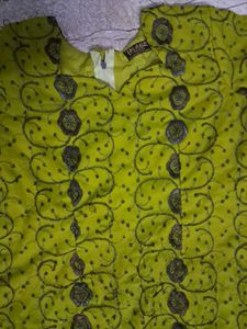 Green Printed Kurta