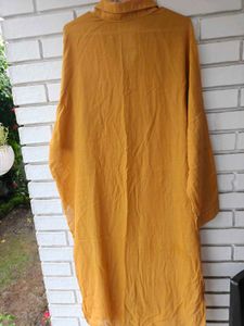 Stylish Yellow Long shirt with side slit for Women