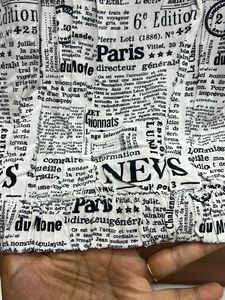 Newspaper Print Button-Up Shirt