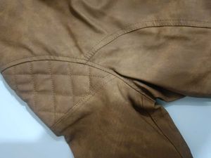 Brown Faux Suede Moto Jacket