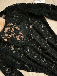 Elegant Black Lace Maxi Dress