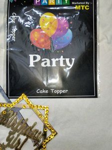 fancy cake toppers set