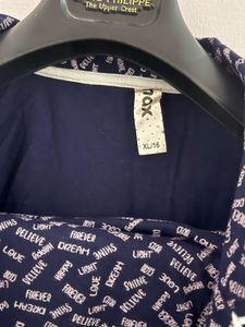 Stylish Navy Blue Pyjama Set (XL)