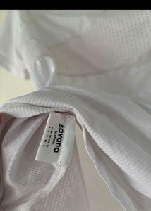 Athletic Mesh Detail White T-Shirt
