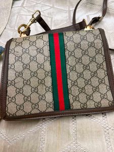 Gucci Monogram Canvas Shoulder Bag