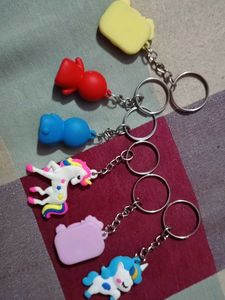 Cute Character Keychains Set