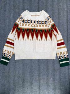 Patterned Knit Pullover Sweater