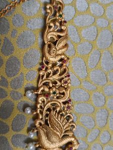 Exquisite Gold Kamarbandh with Pearls &amp; Stones