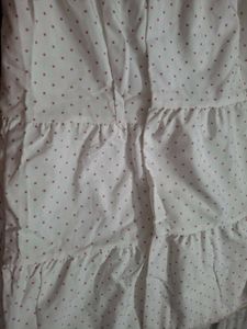 Boho Tiered White Polka Dot Skirt