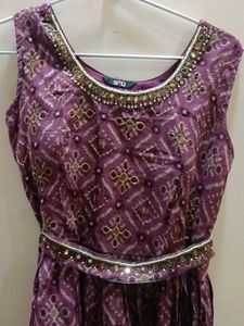 Elegant Purple Indian Kurti Dress