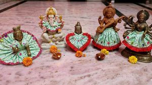 Divine Indian Deity Statues Set