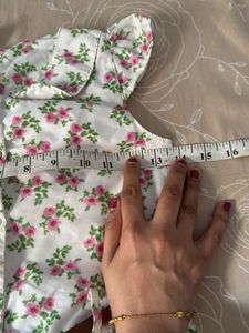 Floral Print Dress with Belt