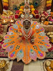 Radha Krishna Idol with Ornate Dress