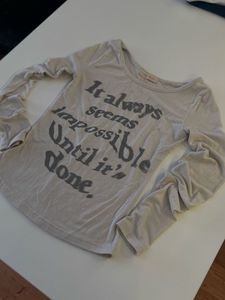 Graphic Print Long Sleeve Top