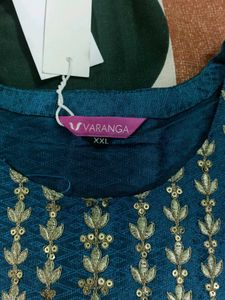 Beautiful Teal Embroidered Kurta
