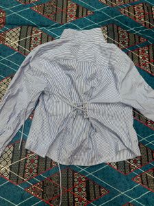 Classic Blue &amp; White Striped Button-Up Shirt