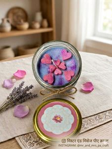 Handmade Heart Scented Jar Candle jasmine  fregenc