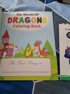 Dragon &amp; Cinderella Coloring Books set of 2 for 99