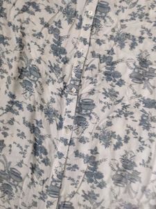 Beautiful White Floral Kurta