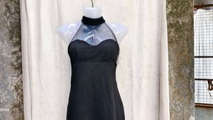 I. Chic Black Halter Neck Dress