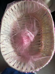 Baby Pink  packing basket with net