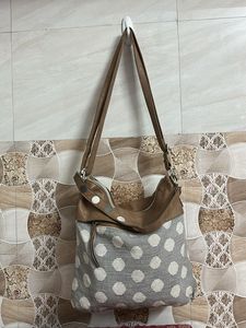 Stylish Polka Dot Hobo Bag