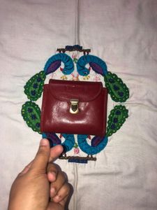 Chic Red genuine Leather Wallet