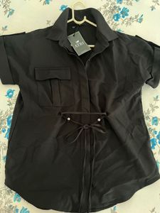 Stylish Black Short Sleeve Top