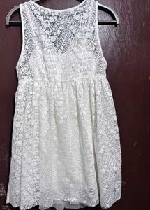 White Sleeveless Mini Dress