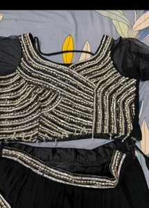 Elegant Black Embellished Gown