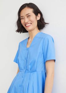 H&amp;M Light Blue Button-Up Dress