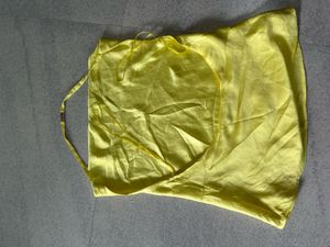 ZARA YELLOW SATIN TOP