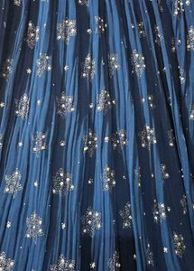 Elegant Blue Embroidered Ethnic Gown