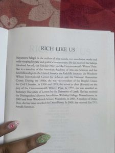 Rich Like Us by Nayantara Sahgal